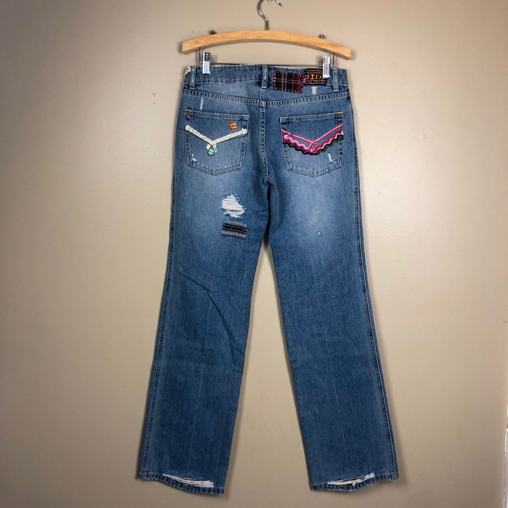Free People Vintage Patch Embellished Jeans H484 - Picture 3 of 8